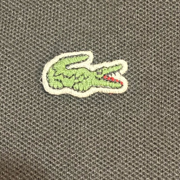 Lacoste Black Pique Polo Dress Signature Croc Logo Womens 44/Large - Picture 2 of 6